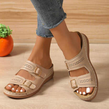 Summer Wedge Slippers – Open Toe Comfort for Casual Outings 2