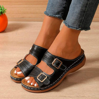Summer Wedge Slippers – Open Toe Comfort for Casual Outings 3