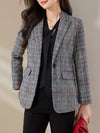 Tartan Blazer – Stylish Slim-Fit Design for Professional Wear 0
