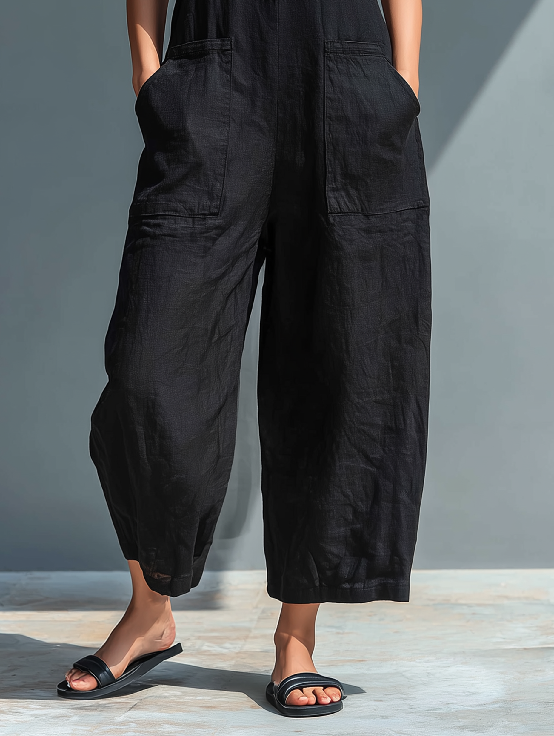 Thalia | Women's Sleeveless Mandarin Collar Jumpsuit 4