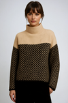 The Eireann Chevron Turtleneck Sweater 0