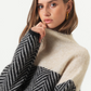 The Eireann Chevron Turtleneck Sweater 2
