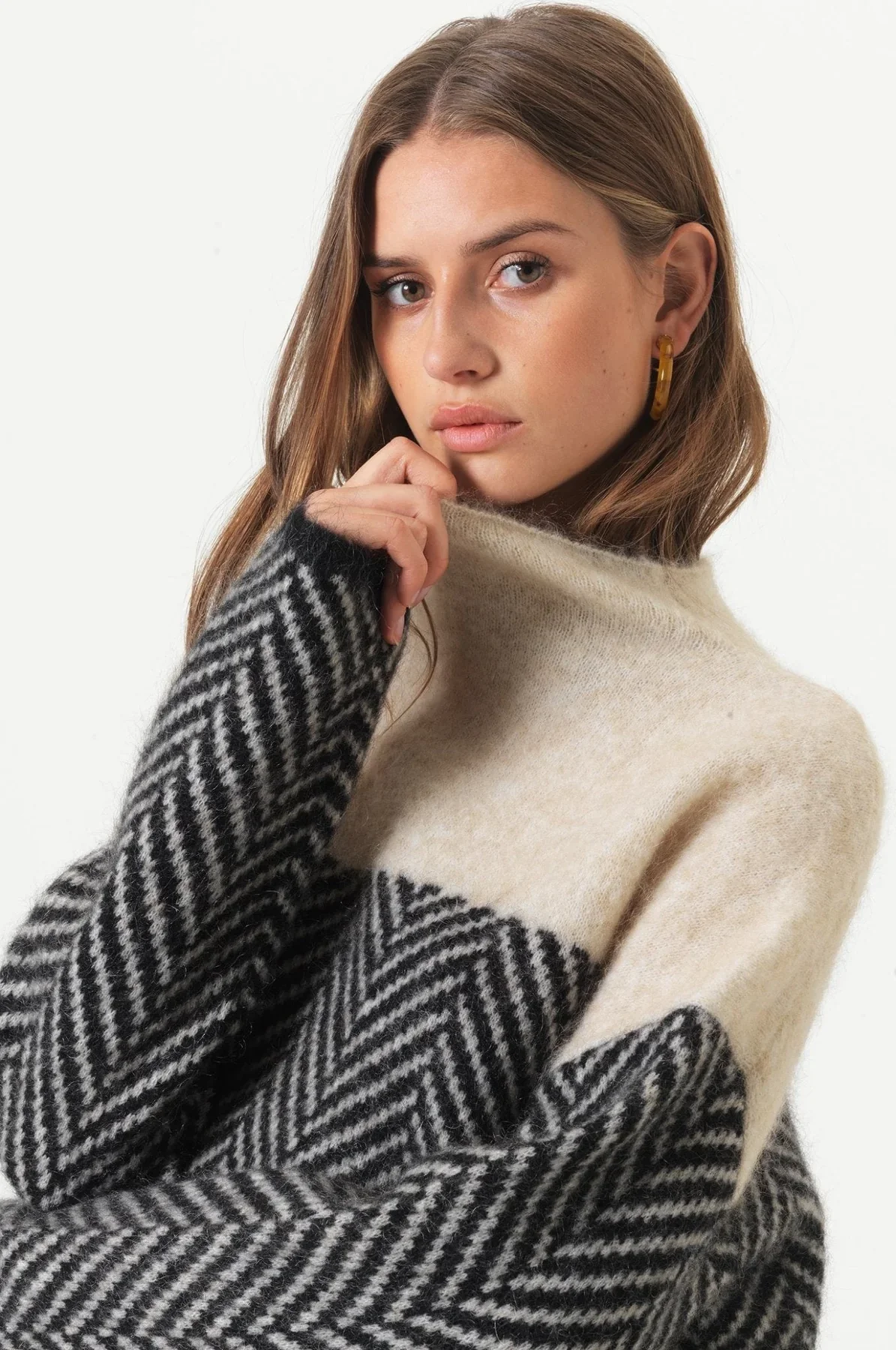 The Eireann Chevron Turtleneck Sweater 2