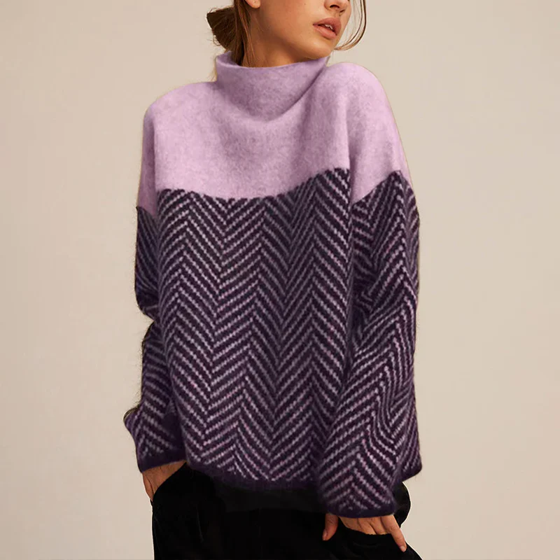 The Eireann Chevron Turtleneck Sweater 4