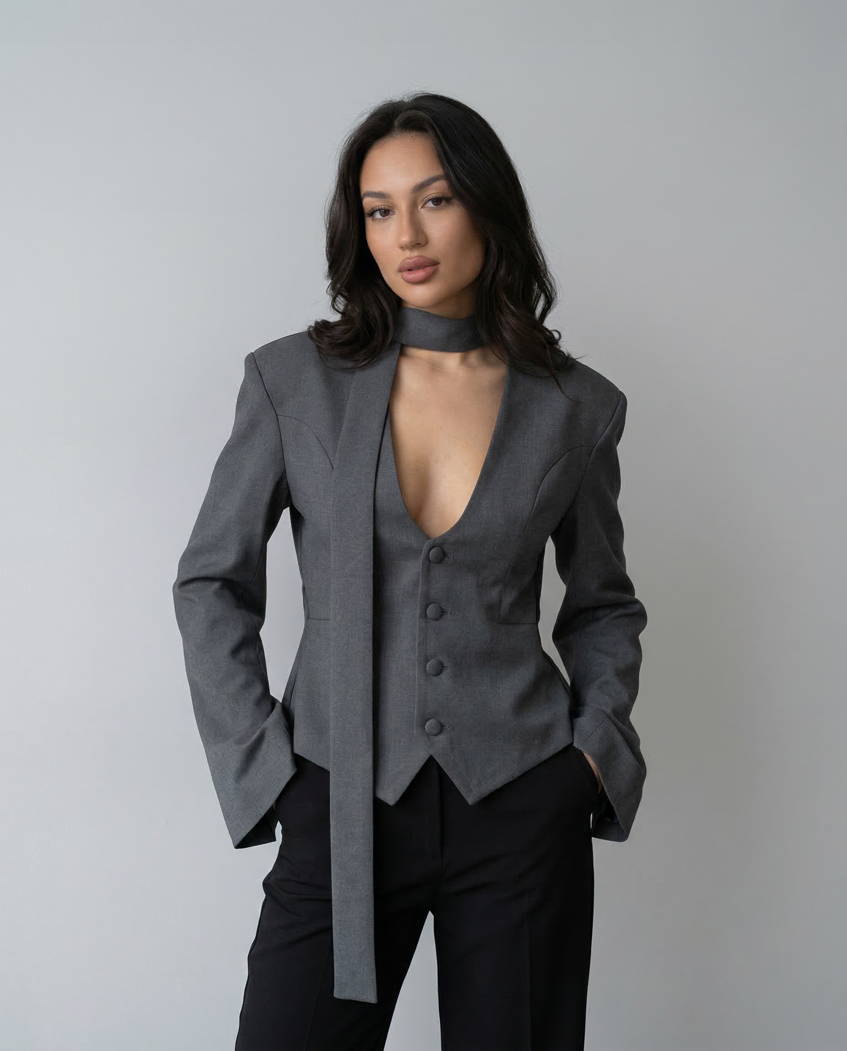 Tuularose Blazer Jacket – V-Neck Elegant Slim Fit 5