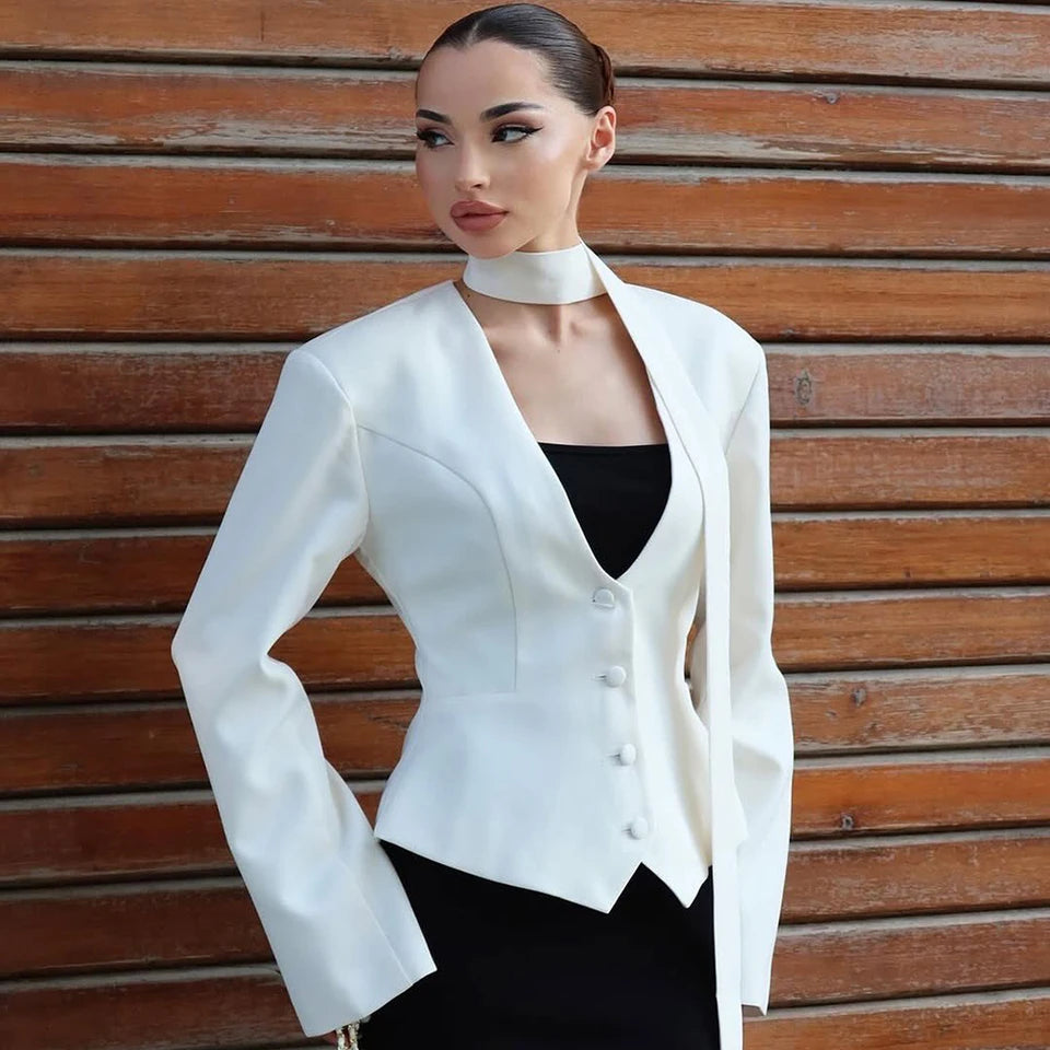 Tuularose Blazer Jacket – V-Neck Elegant Slim Fit 6