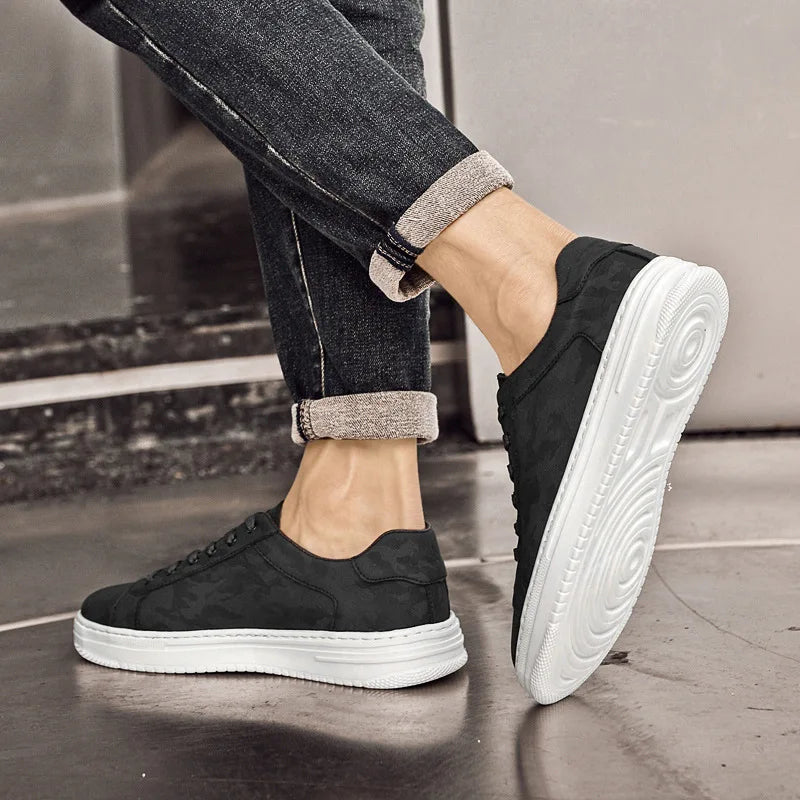 Urban Print Mens Casual Shoes – Stylish Lace-Up Trainers for Smart Casual Outings 1