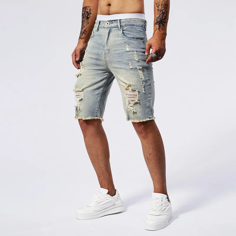 Urban Ripped Denim Shorts – Stylish Stretch Fit for Summer Adventures 5