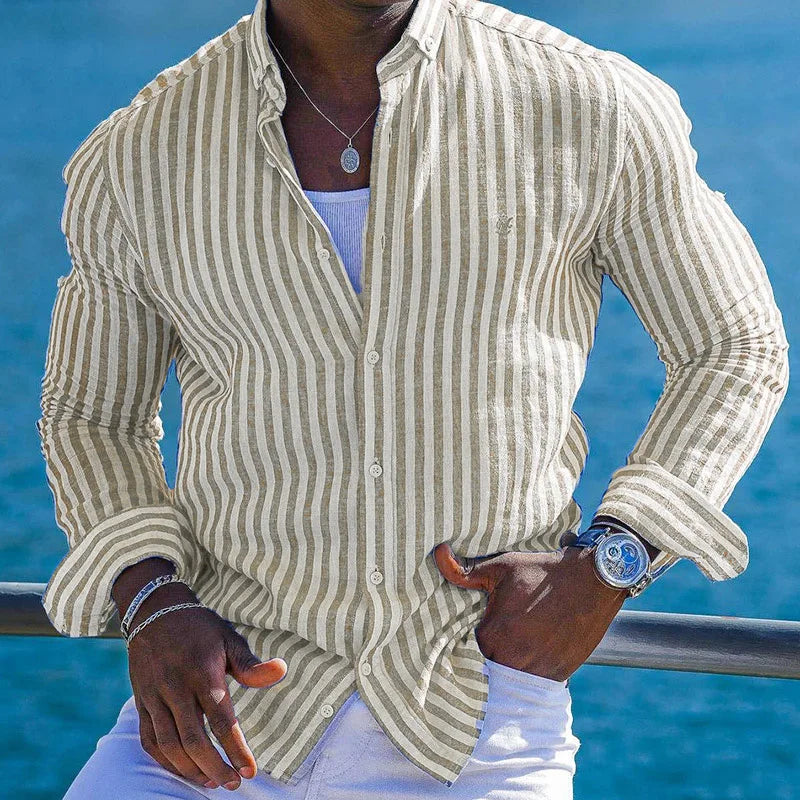 Urban Shirt – Striped Long-Sleeve Design for Effortless Style 3
