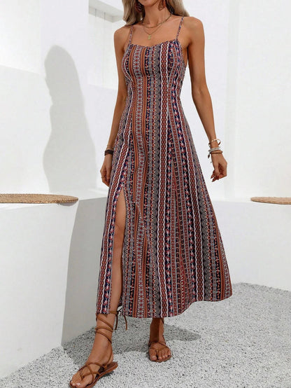 Vacation Printed Dress – Chic Slim-Fit Design for Effortless Summer Style 3