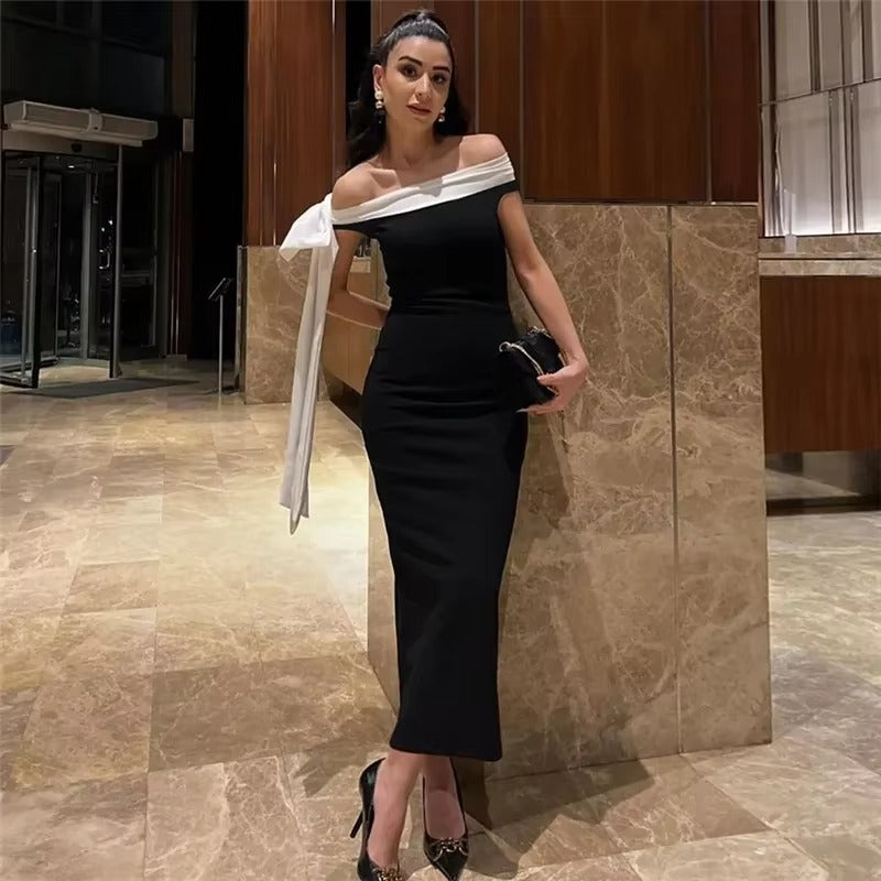 Valentina Elegant Off Shoulder Midi Dress 3