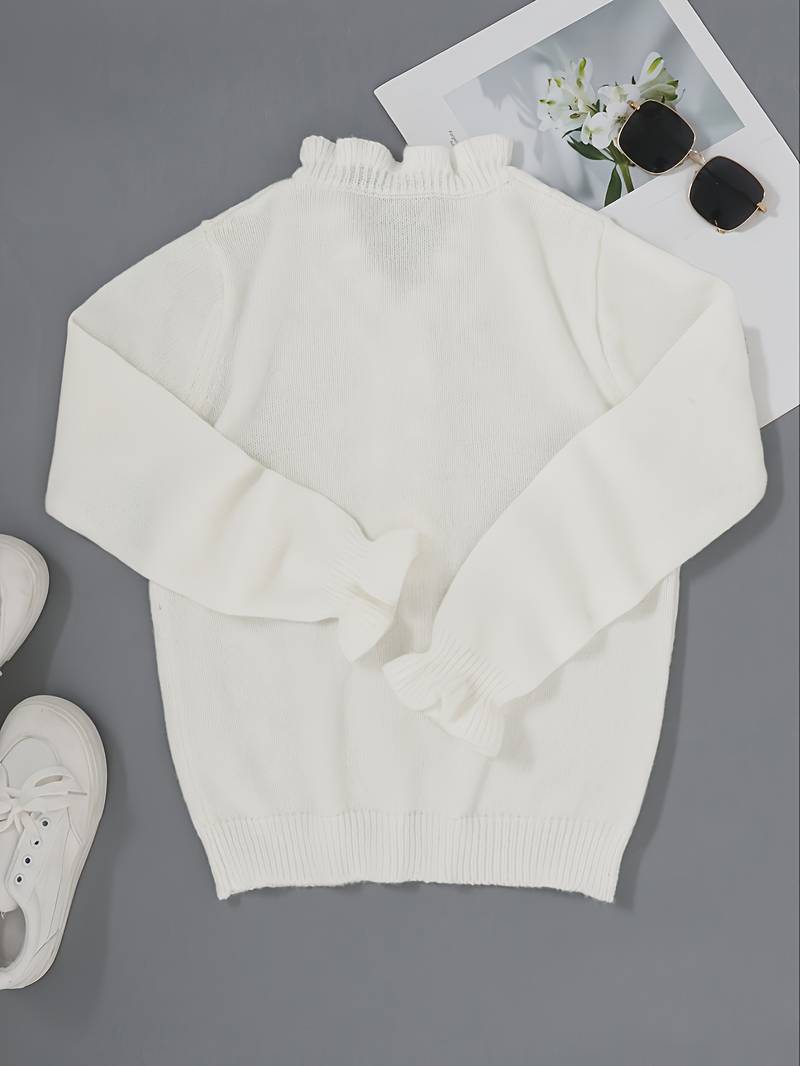Victoria | Elegant Ruffle Design Blouse with Decorative Buttons - Lumina 1