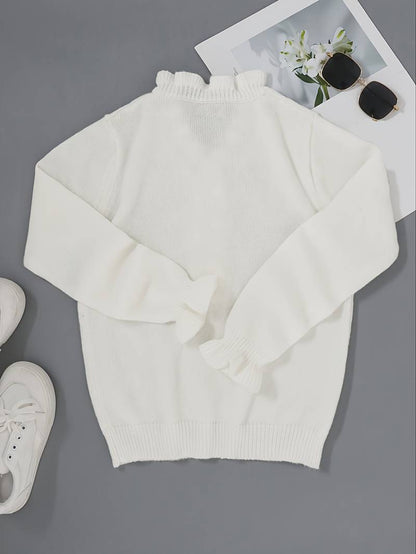 Victoria | Elegant Ruffle Design Blouse with Decorative Buttons - Lumina 1