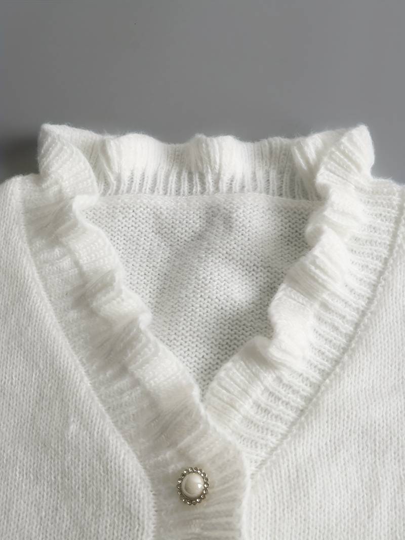 Victoria | Elegant Ruffle Design Blouse with Decorative Buttons - Lumina 3