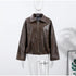 Vintage Faux Leather Bomber Jacket 0