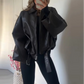 Vintage Faux Leather Bomber Jacket 3