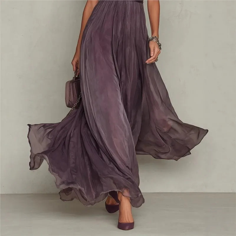 Vintage Spliced Maxi Dress – Elegant Stand Collar for Formal Wedding Guest Events 3