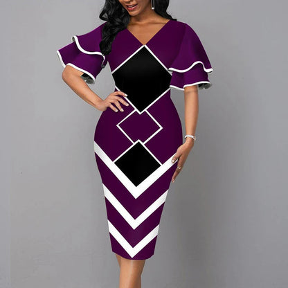 Vintage V-Neck Dress – Chic Slim Fit Summer Dress for Casual Gatherings 2