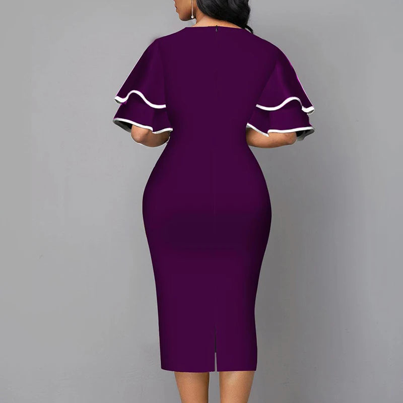 Vintage V-Neck Dress – Chic Slim Fit Summer Dress for Casual Gatherings 3