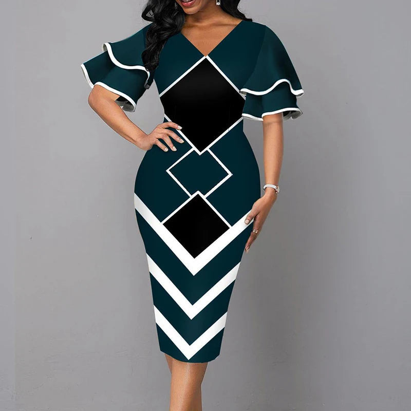 Vintage V-Neck Dress – Chic Slim Fit Summer Dress for Casual Gatherings 7
