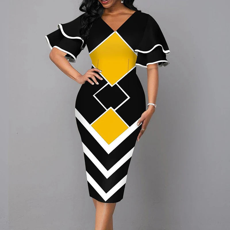 Vintage V-Neck Dress – Chic Slim Fit Summer Dress for Casual Gatherings 9