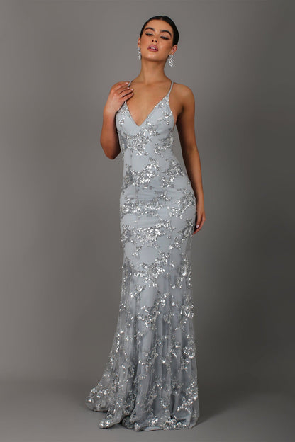 Wedding Guest Sequin Maxi Dress 1