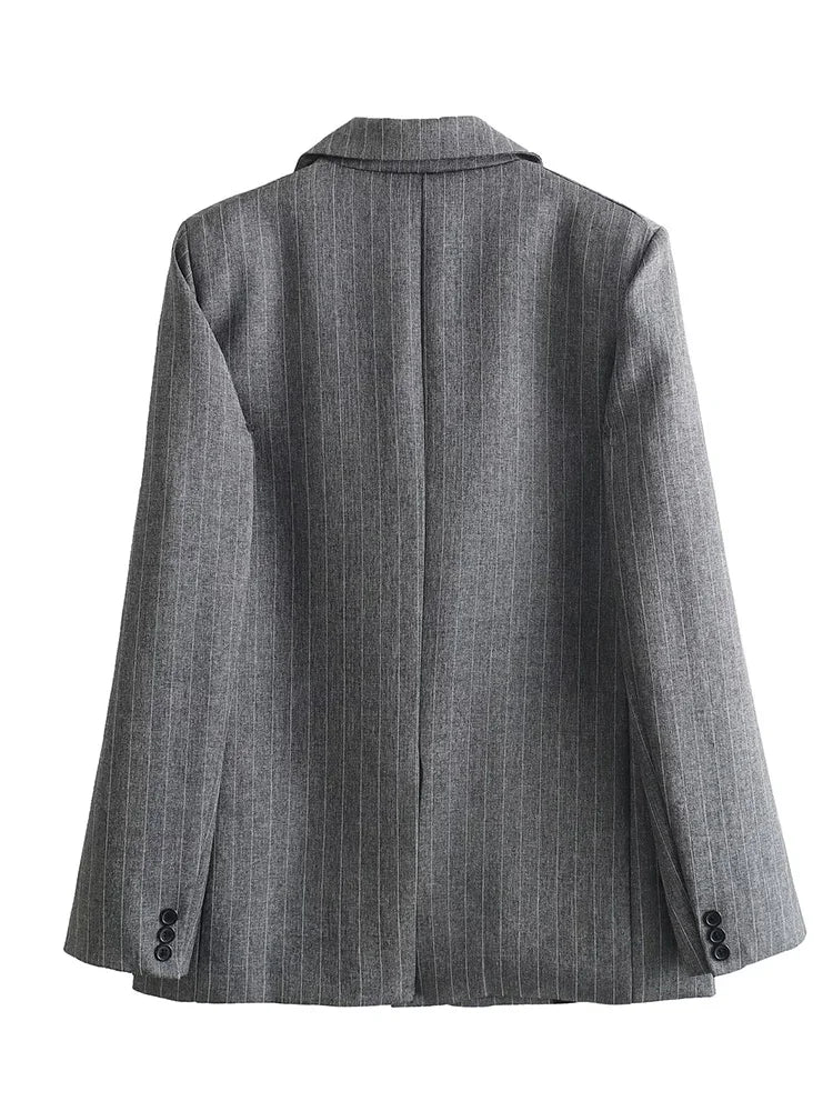 Willshela Striped Blazer – Vintage Charm with Practical Pockets 6