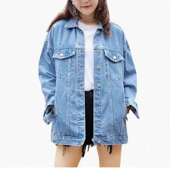 Women Casual Denim Coats Jacket 2026 Spring Autumn Soild Vintage Jackets Denim Outerwear Cowboy Overcoats Y2k Streetwear Coat 0