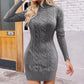 Women's A-Line Knit Sweater Dress 2
