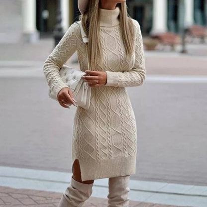 Women's A-Line Knit Sweater Dress 7