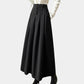 Women's Ankle-Length A-Line Stretch Wool Skirt 4