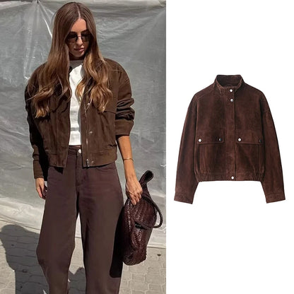 Women's Autumn Jackets 2025 New Fashion Big Pocket Elegant Women's Loose Warm Jackets Autumn Street Chic Young Student Coats 0