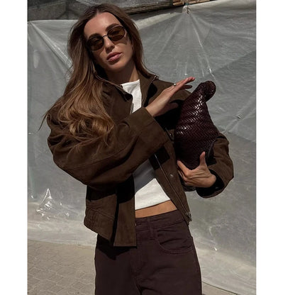 Women's Autumn Jackets 2025 New Fashion Big Pocket Elegant Women's Loose Warm Jackets Autumn Street Chic Young Student Coats 1