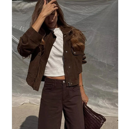 Women's Autumn Jackets 2025 New Fashion Big Pocket Elegant Women's Loose Warm Jackets Autumn Street Chic Young Student Coats 2
