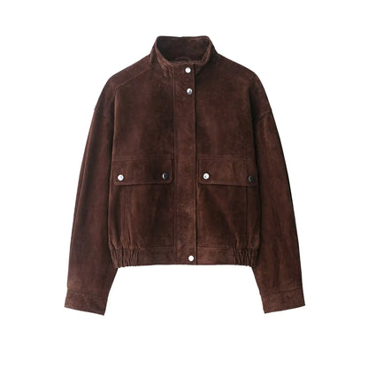 Women's Autumn Jackets 2025 New Fashion Big Pocket Elegant Women's Loose Warm Jackets Autumn Street Chic Young Student Coats 3