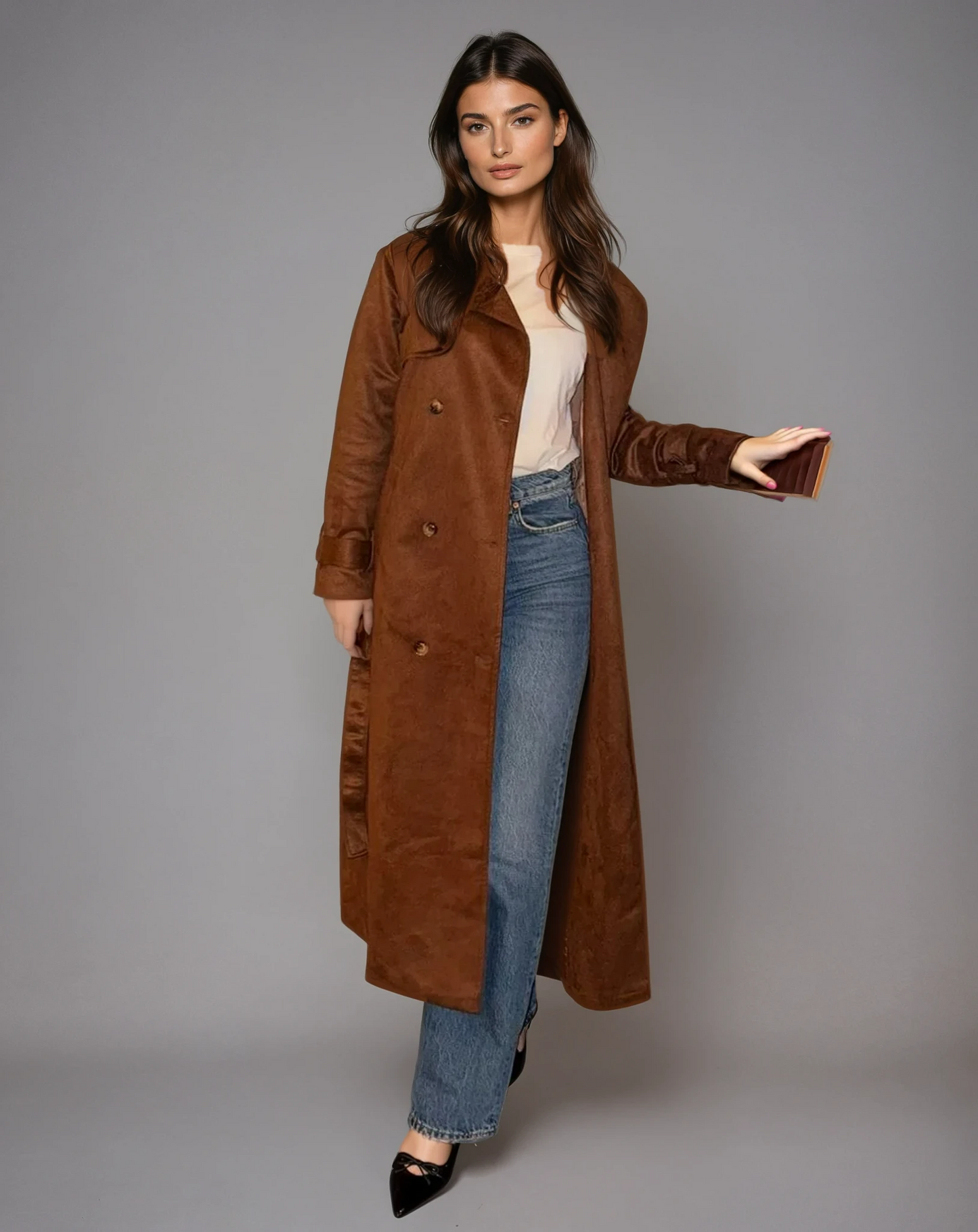 Women's Banbury Suede Trench Coat 0