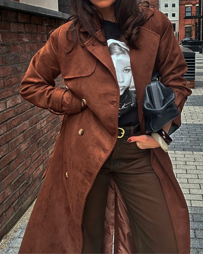 Women's Banbury Suede Trench Coat 5
