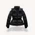 Women’s Black Belted Puffer Jacket 0