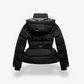 Women’s Black Belted Puffer Jacket 1