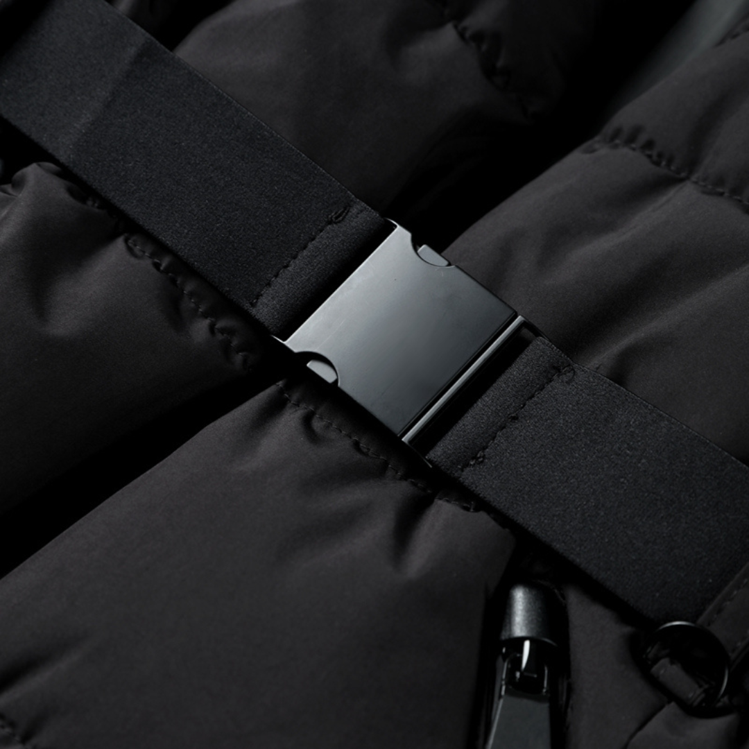 Women’s Black Belted Puffer Jacket 3