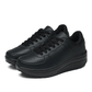 Women's Black Leather Sneakers 0