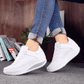 Women's Black Leather Sneakers 1