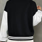 Women's Black and White Varsity Jacket 1