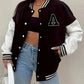 Women's Black and White Varsity Jacket 2
