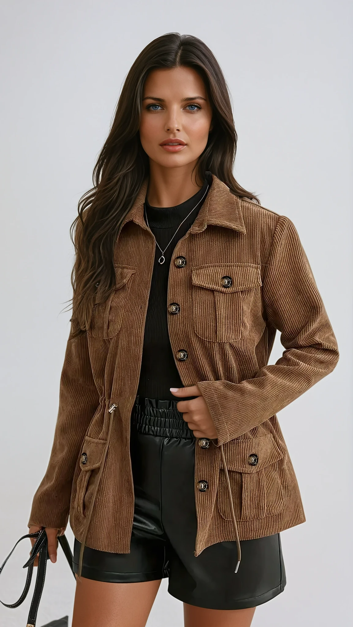 Women's Brown Corduroy Jacket 1