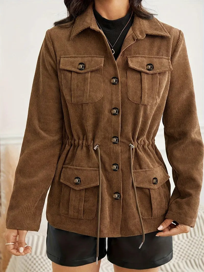 Women's Brown Corduroy Jacket 2