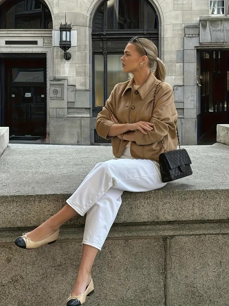 Women's Button-Down Suede Jacket 2