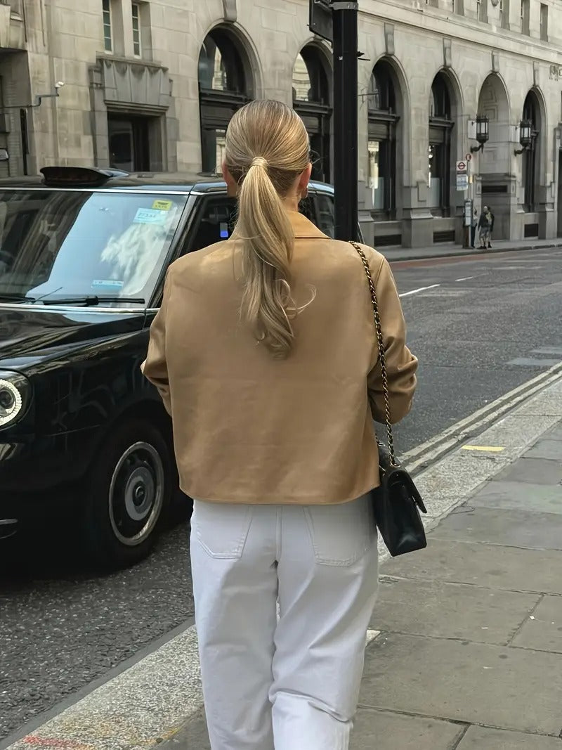 Women's Button-Down Suede Jacket 3