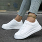 Women's Casual White Leather Sneakers 5