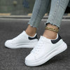 Women's Casual White Leather Sneakers 8